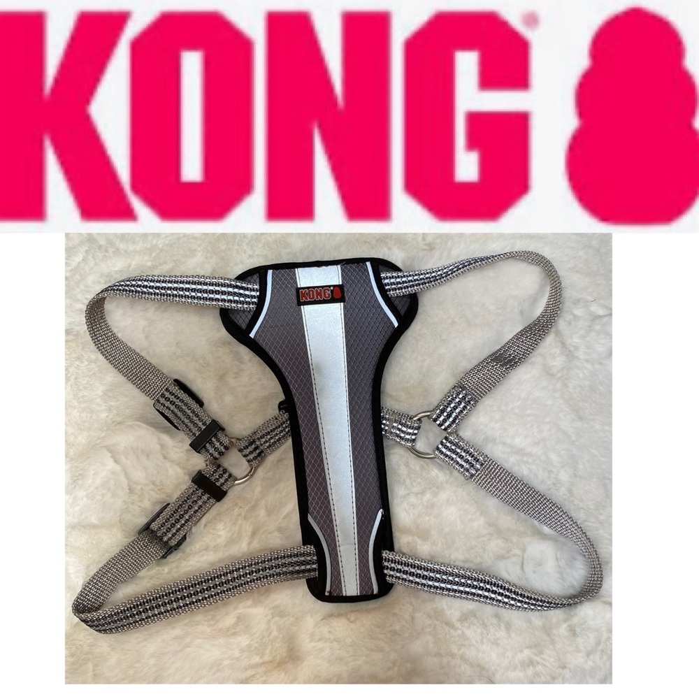 5/$30 KONG Black and Gray Dog Harness Medium EUC